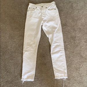 Levi’s White 501s Skinny Jeans W24xL28